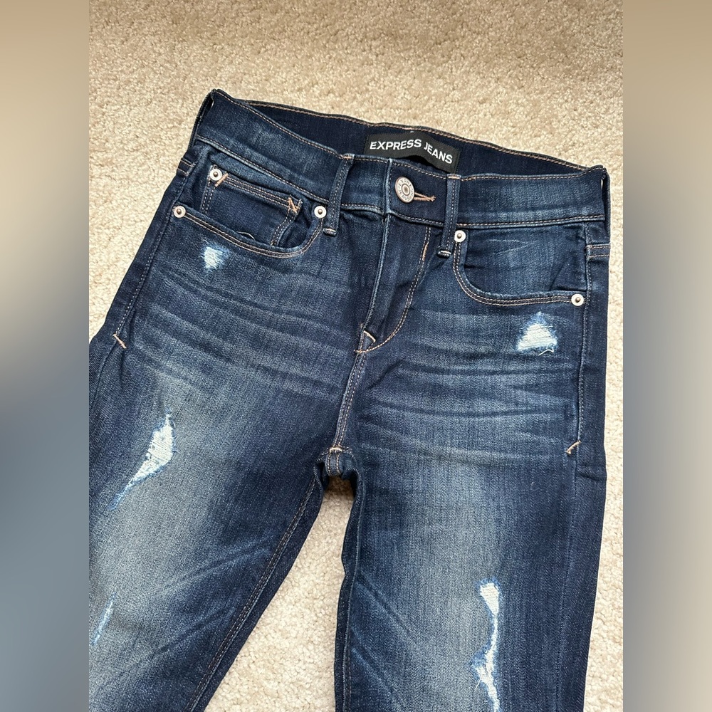 Express Distressed Jeggings - Picture 2 of 6